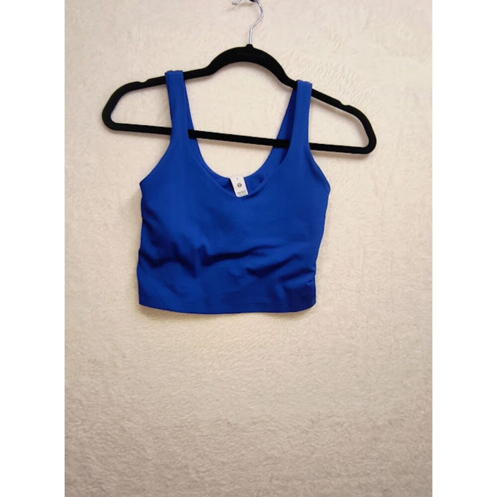 Lululemon Align Tank Top Blue Cropped Sports Bra Camisole Size 2